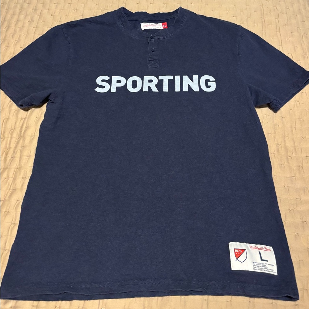 Sporting Kansas City MLS Soccer Mitchell and Ness Shirt Size Large